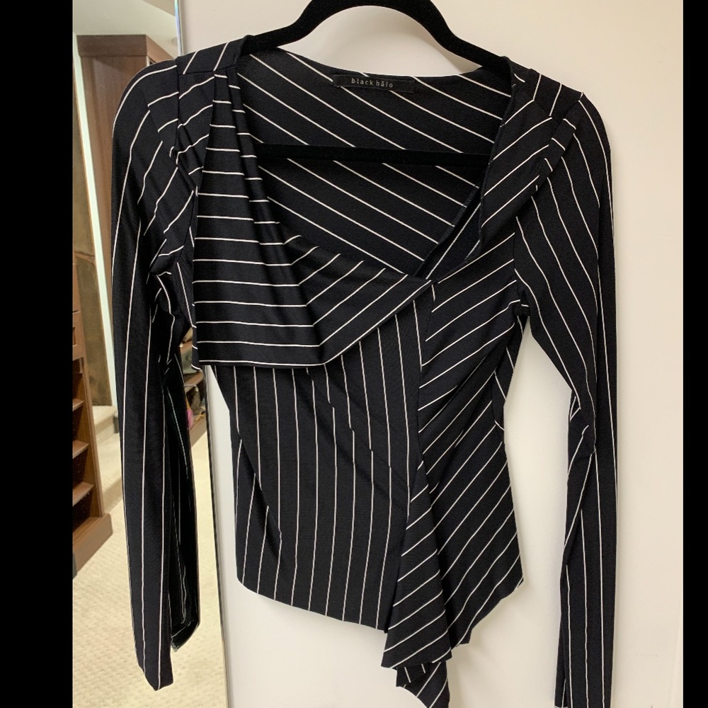 Black Halo pinstriped top